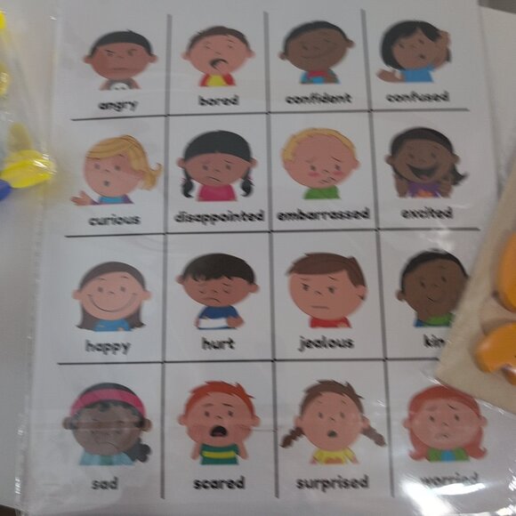 Feelings And Emotions Chart Puzzle And Hour Glass Set Classroom Daycare - Picture 5 of 6